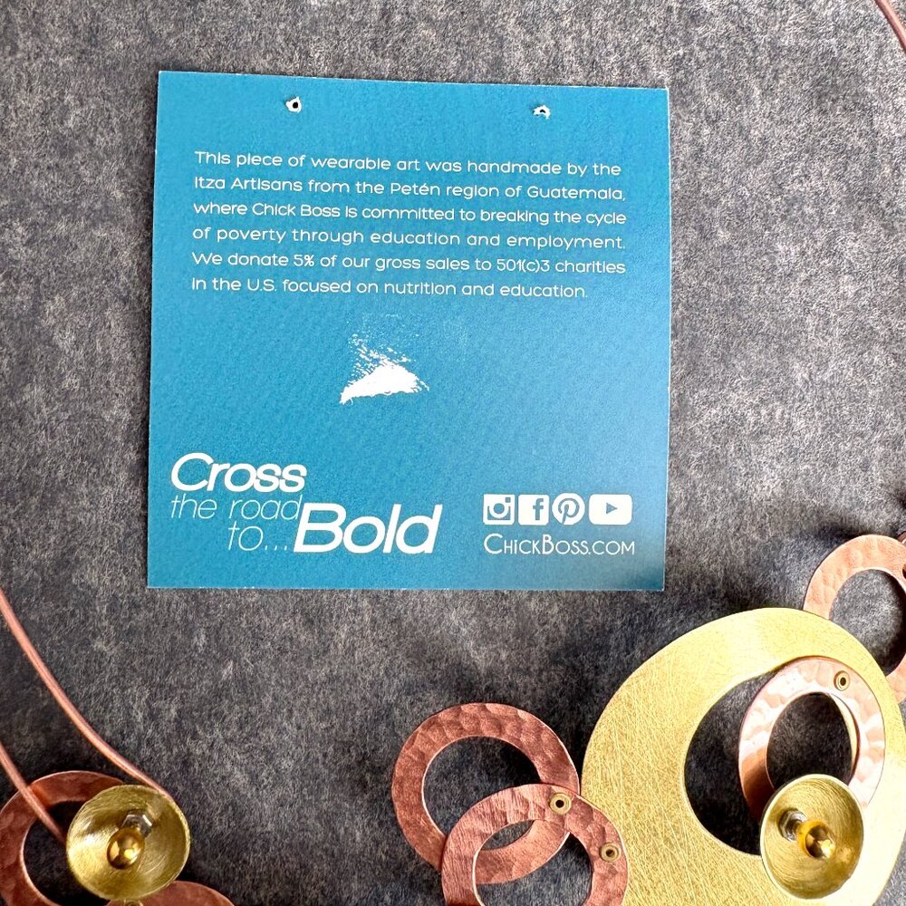 Chick Boss handmade wearable sculpture statement necklace - fair trade jewelry - Picture 11 of 11